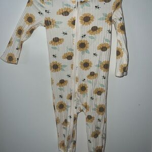Floral Kids One Piece in Cream and Yellow